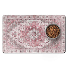 Usnfhcaw pet-food-mats absorbent dog-mat keeps spills quick-drying for a cleaner feeding area.