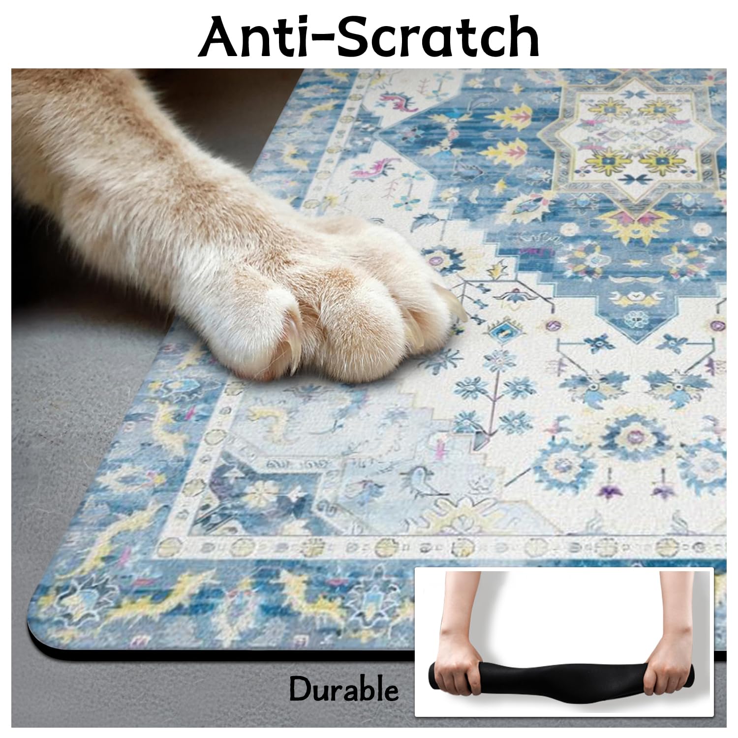 Usnfhcaw pet food mat doubles as a cat litter mat option