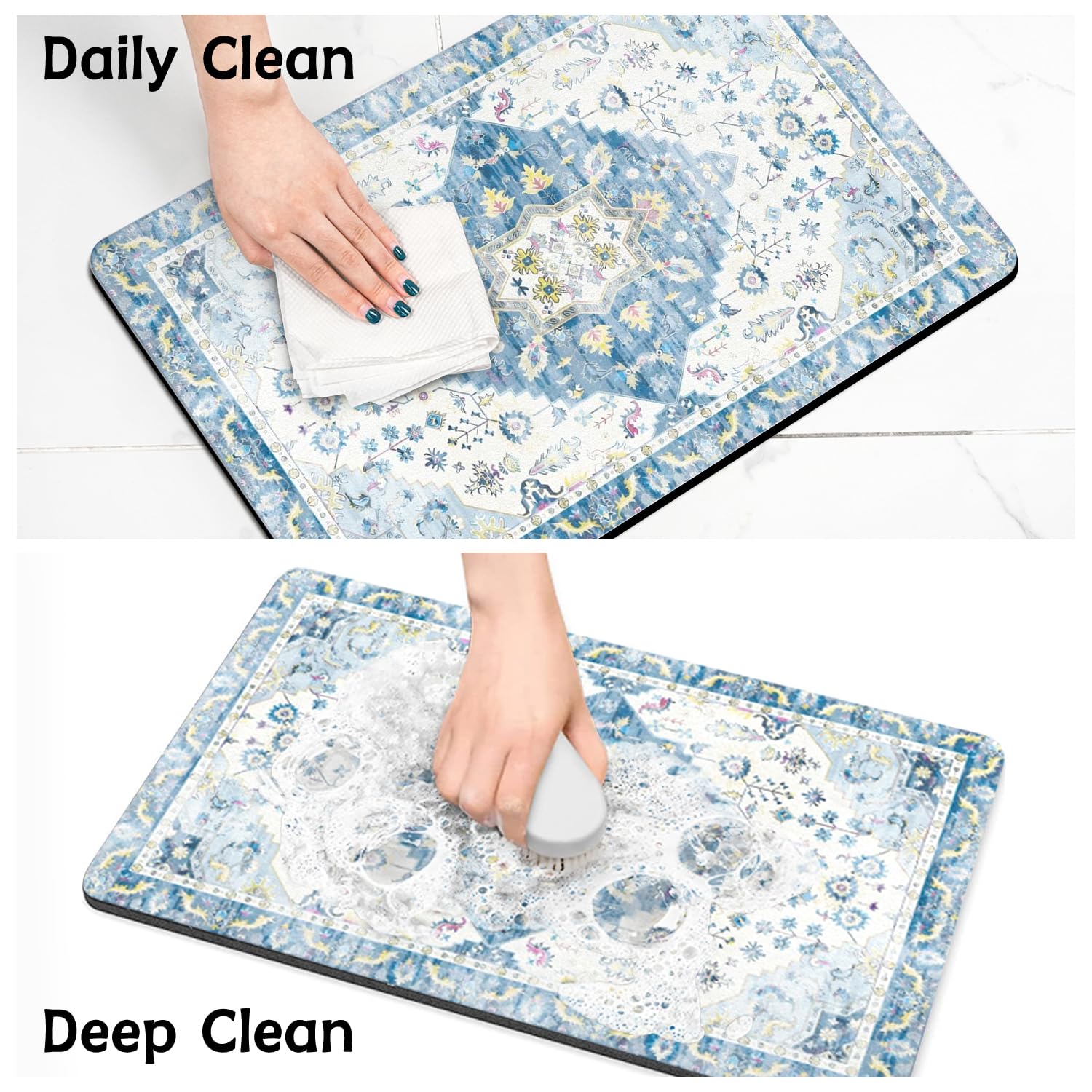 Usnfhcaw pet food mat made from pet-friendly materials for everyday use