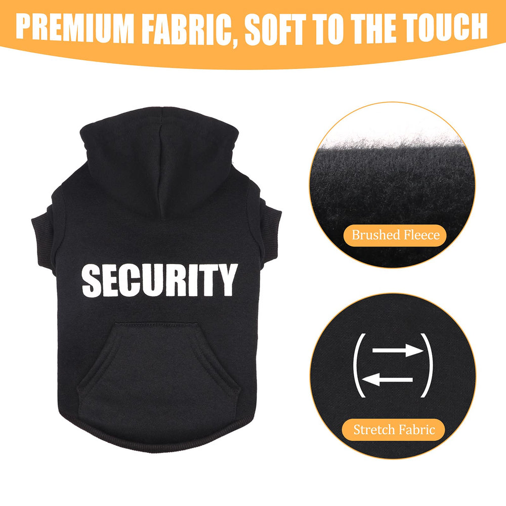 Uteuvili dog hoodie pocket detail for treats during walks.
