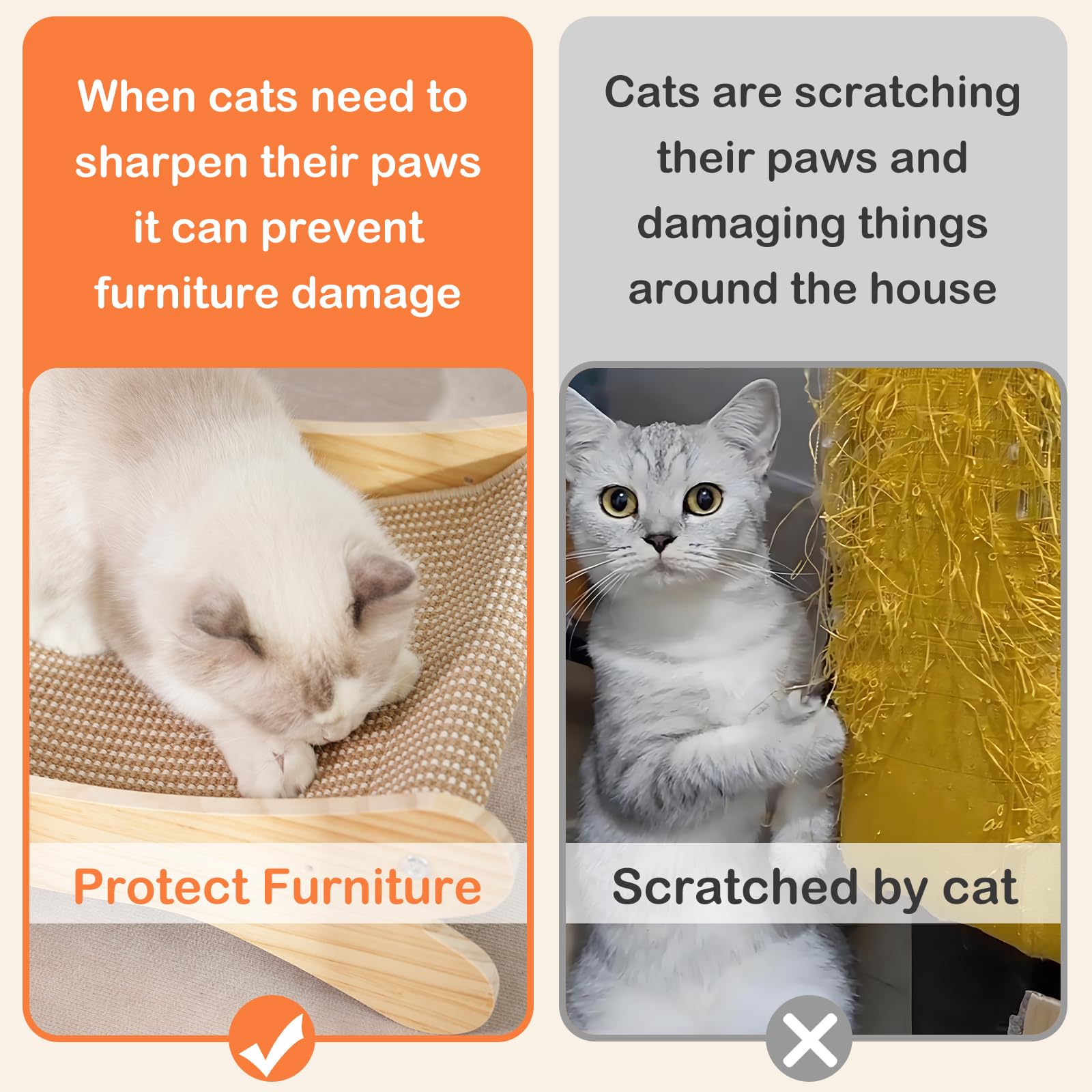 UUig cat scratcher bed assembly pack—easy setup with included installation package