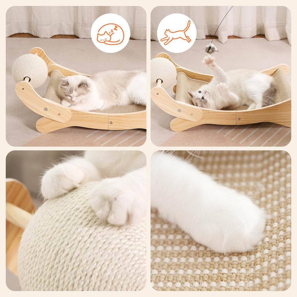 UUig cat scratcher bed furniture protection—satisfies claws while protecting furniture
