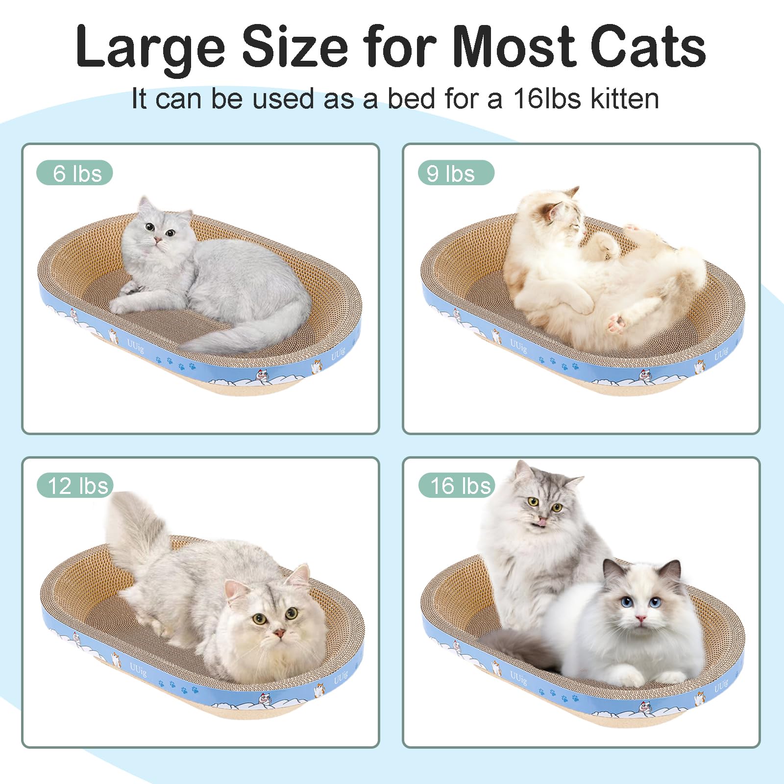 UUig Cat Scratcher Bed protects furniture by providing a scratching outlet.