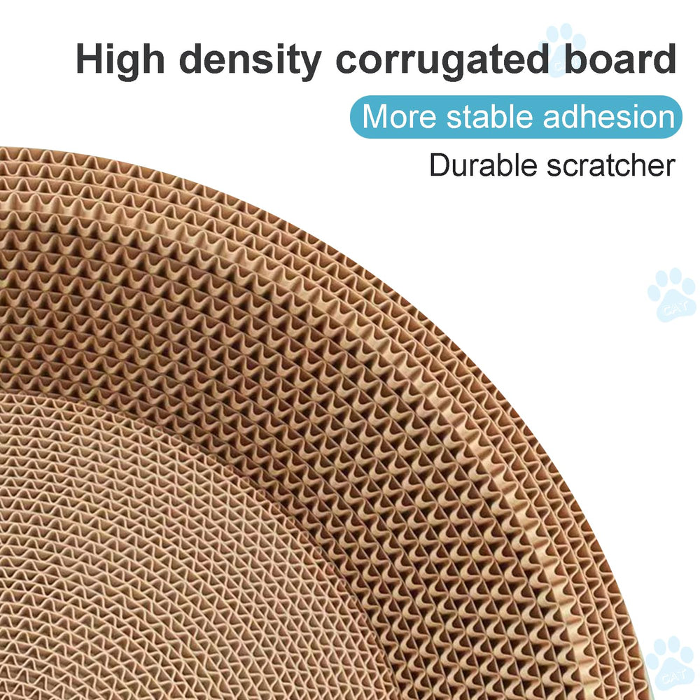 UUig cat scratcher cardboard durability close-up highlights sturdy odorless adhesive design