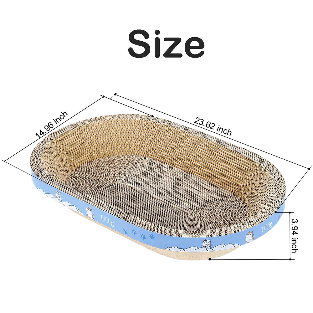 UUig cat scratcher cardboard texture closeup shows durable build