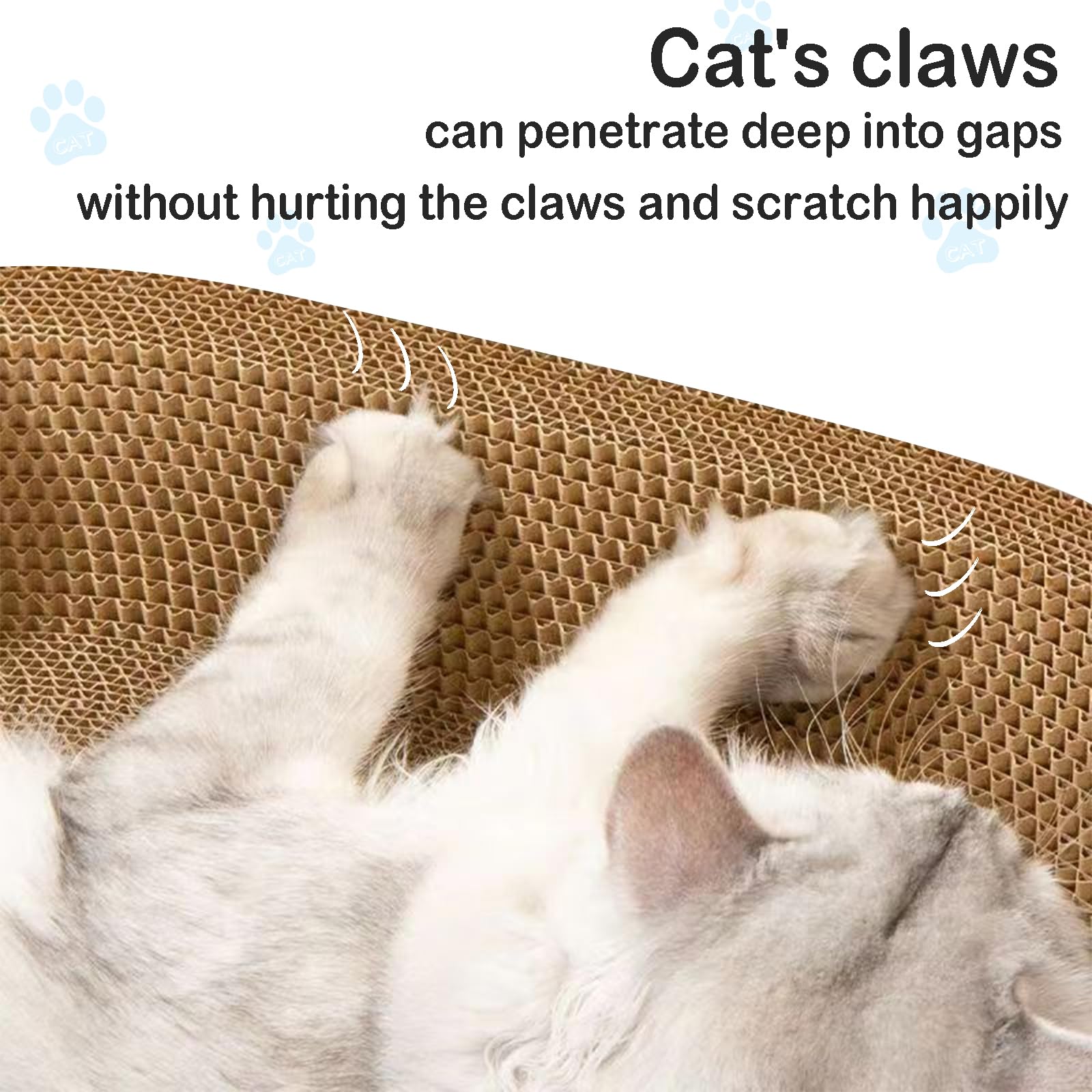 UUig cat scratcher bed includes catnip to entice gentle play.