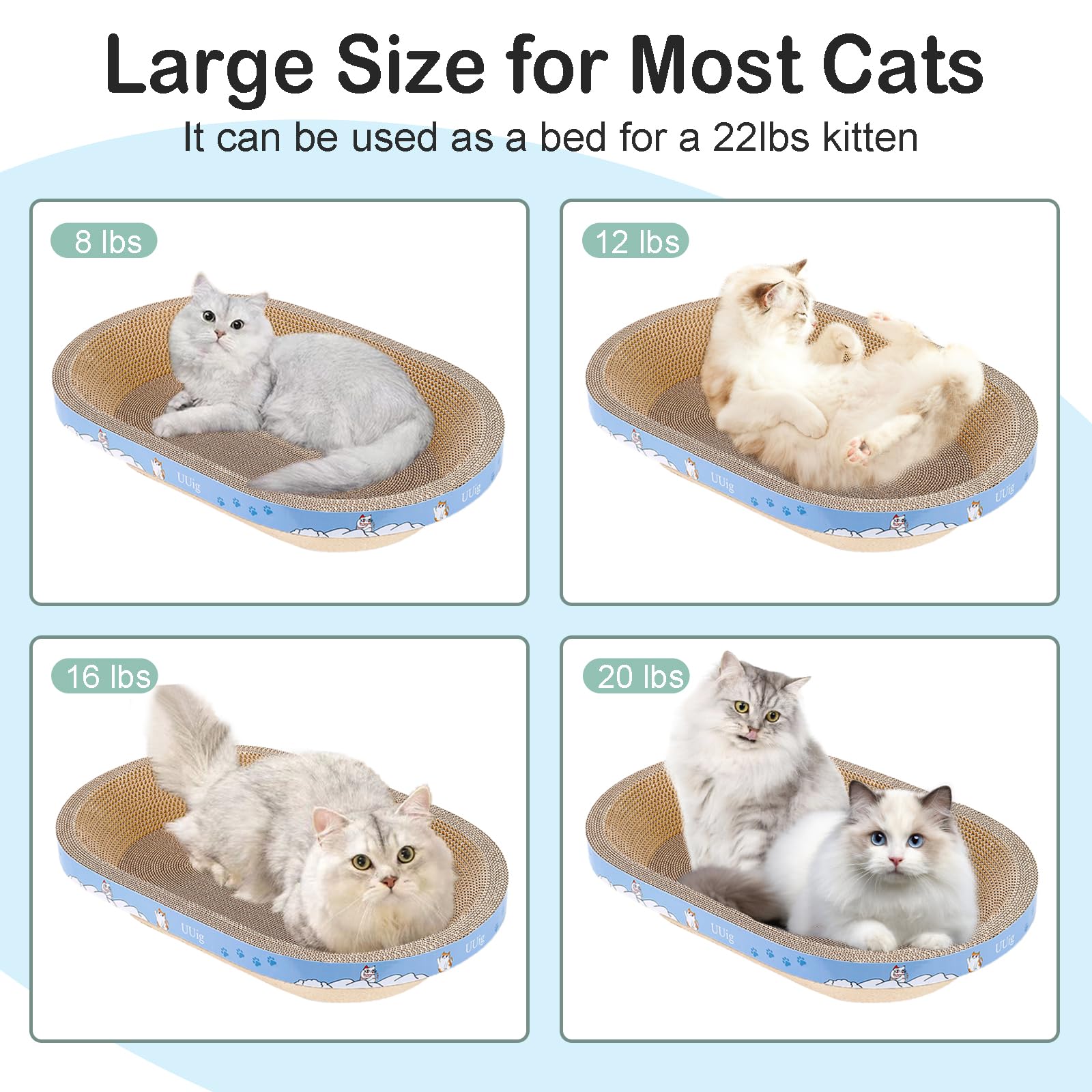 UUig cat scratcher unpacked shows easy setup with catnip