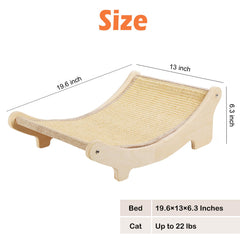 UUig sisal scratcher lounge features curved design for comfy sleep