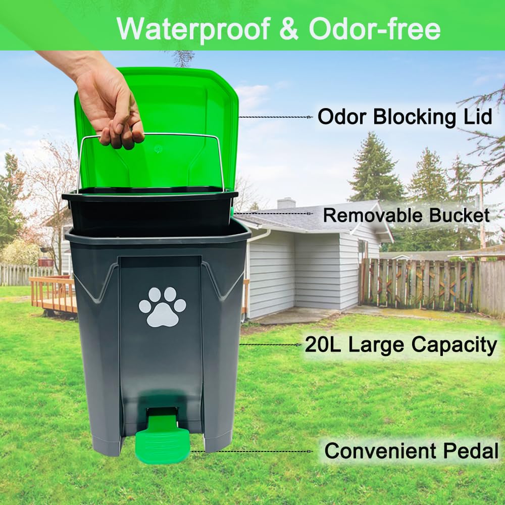 UUIXXYG foot-pedal design enables hands-free disposal for convenient cleanup.