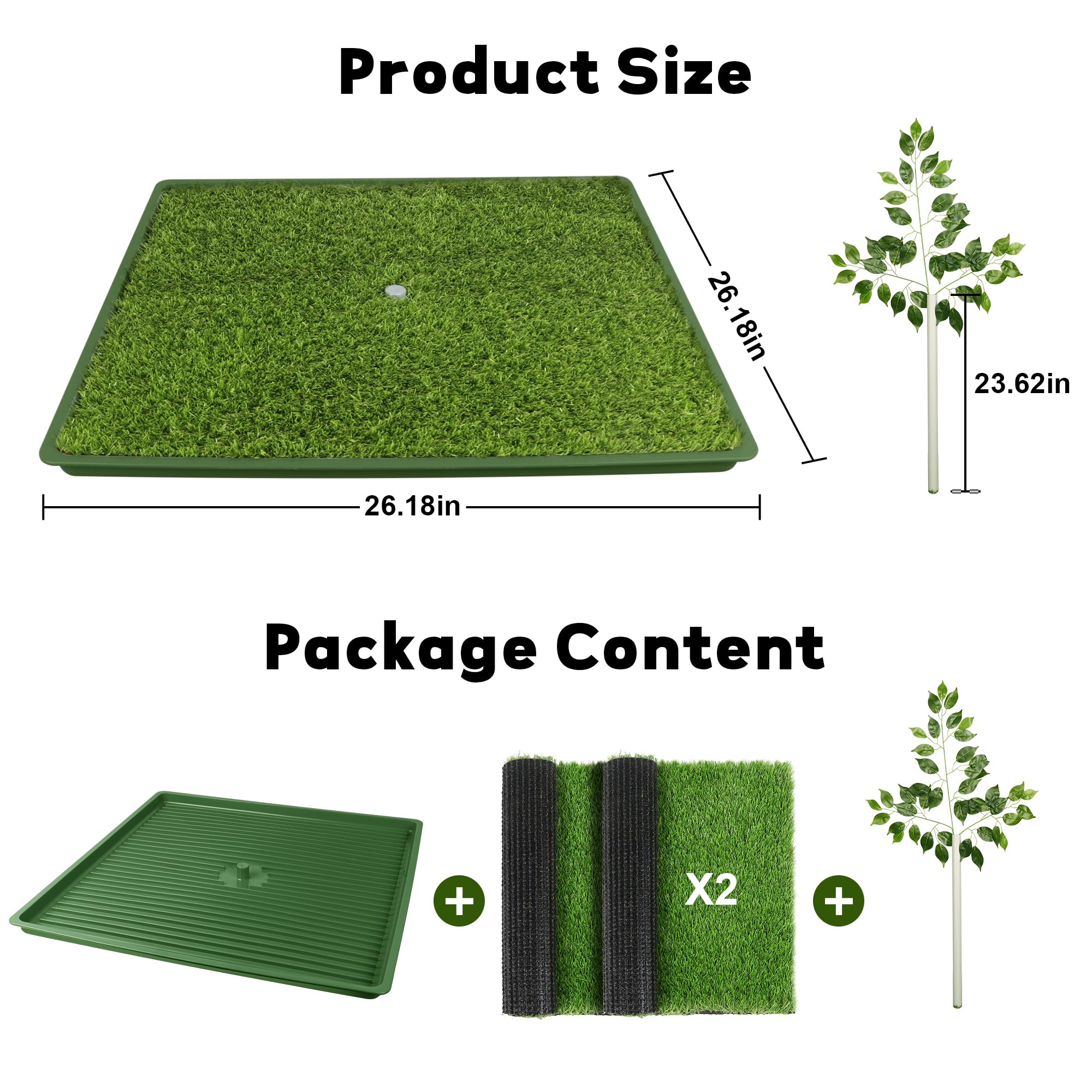UUpet artificial tree for potty area adds a natural feel.