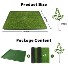 UUpet artificial tree for potty area adds a natural feel.