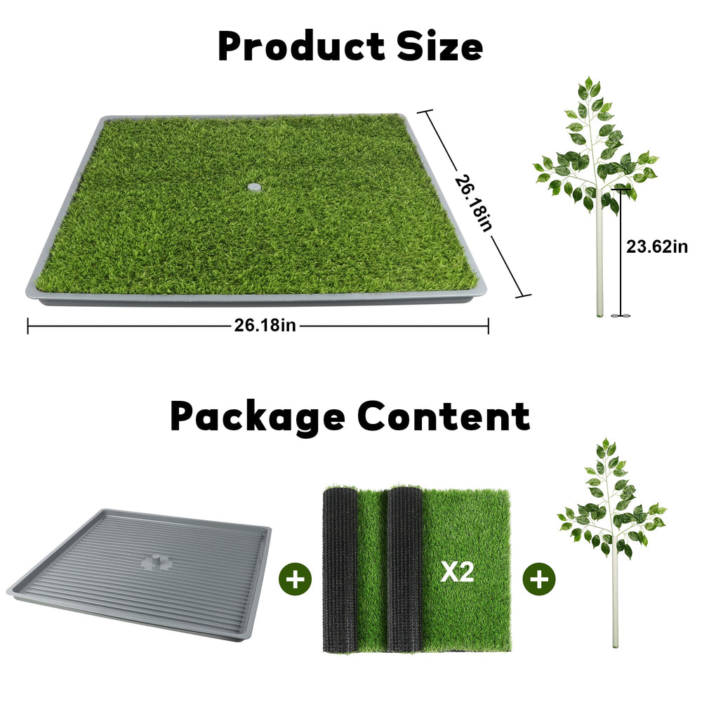 UUpet artificial tree for potty pad adds outdoor-like ambiance.