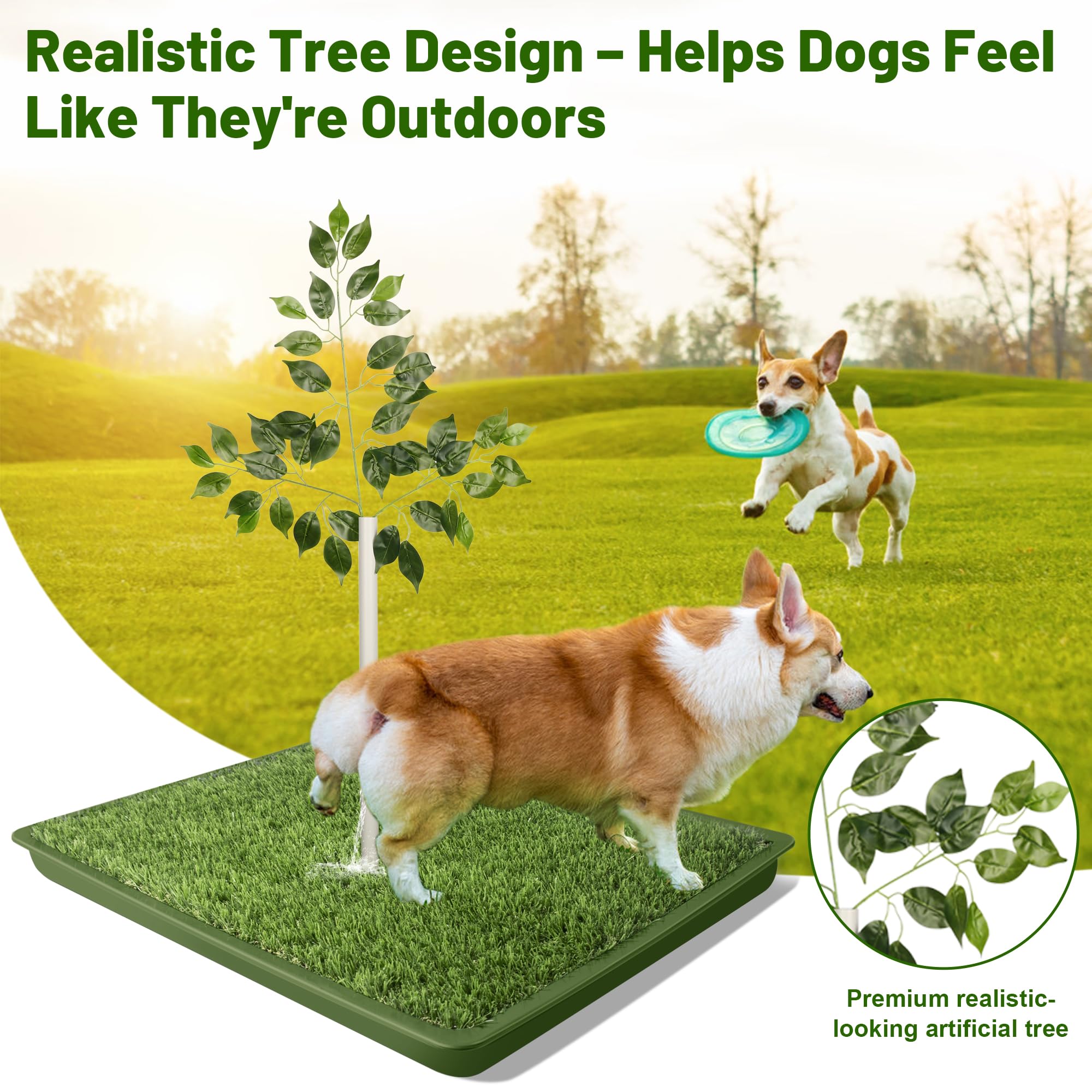 UUpet dense artificial grass surface stays tidy and pet-safe.