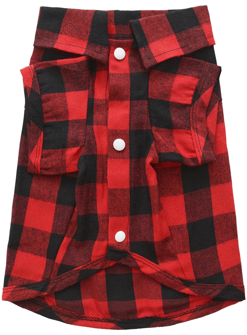 UUREED dog plaid shirt back view showing versatile fit for seasons