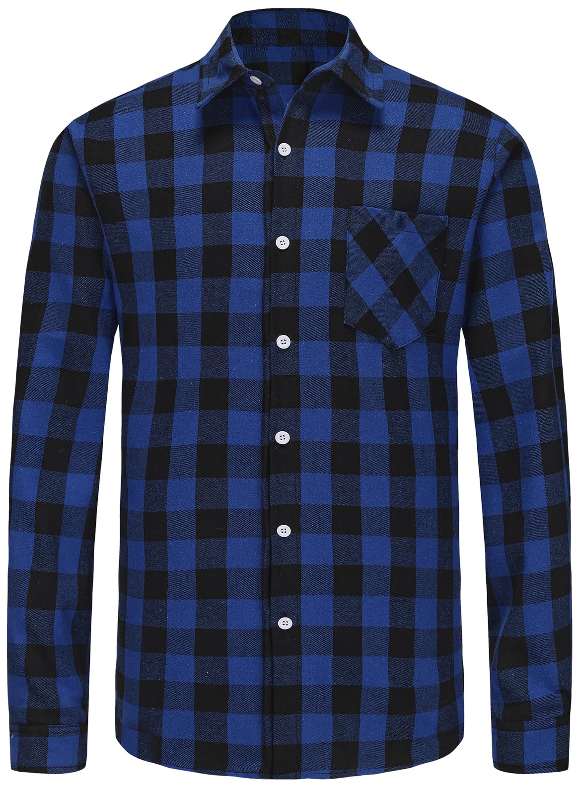 UUREED dog plaid shirt closeup fabric reveals breathable cotton blend.