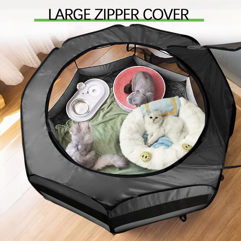 UWE Playpen removable half-mesh top—flexible ventilation and protection as needed.