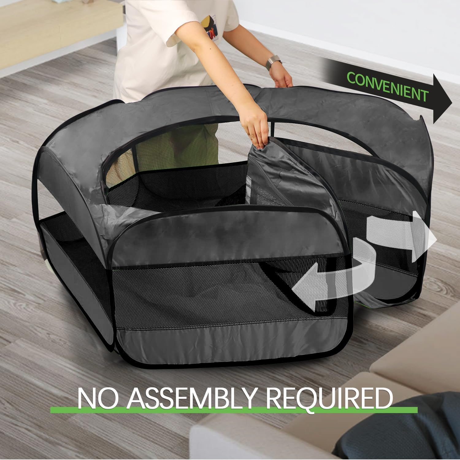 UWE Playpen zipper cover—secure containment with adjustable entry for pets.