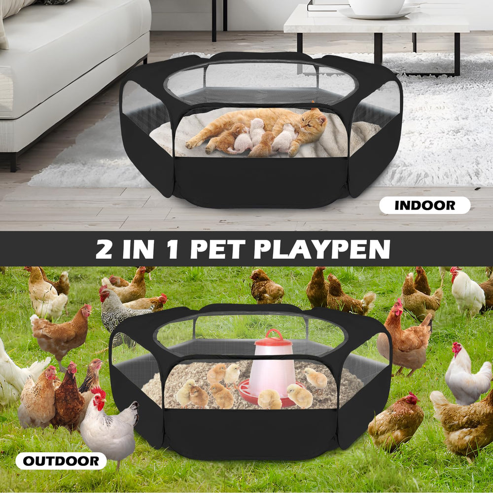 UWE small animal playpen breathable mesh allows easy observation.