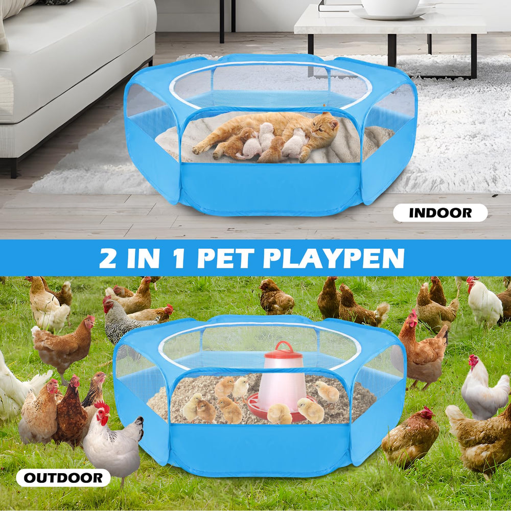UWE small animal playpen interior view shows roomy space for play.