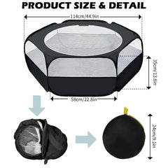 UWE small animal playpen outdoor-use setup enables safe sunbathing and play.