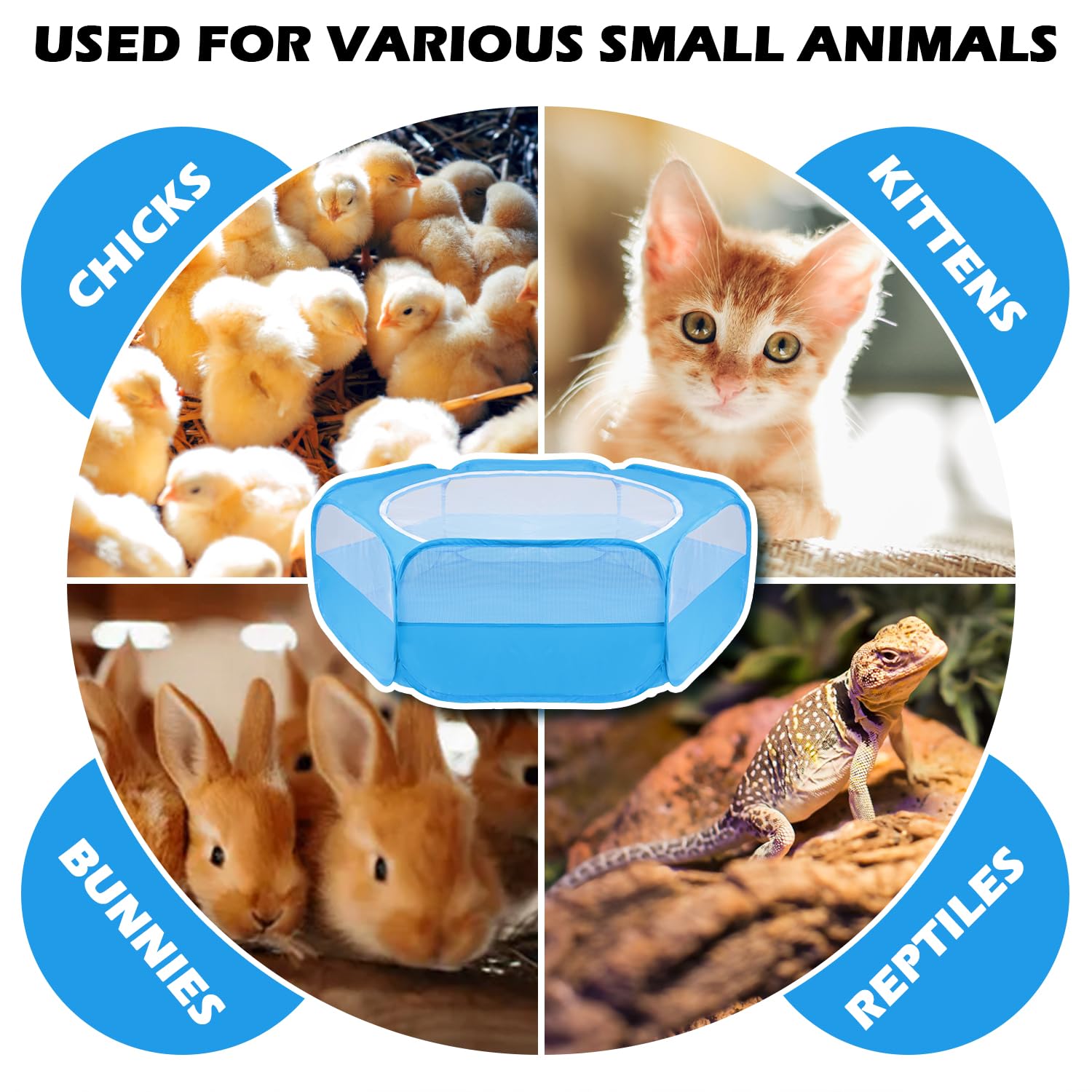 UWE small animal playpen zipper design prevents escapes during playtime.