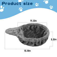UXIETIN Cozy Cat Tree Hammock gray, deep basket interior ideal for lounging and perching.