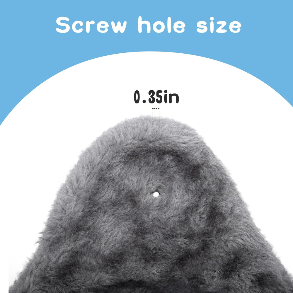 UXIETIN Cozy Cat Tree Hammock gray plush fabric close-up shows soft, warm material.