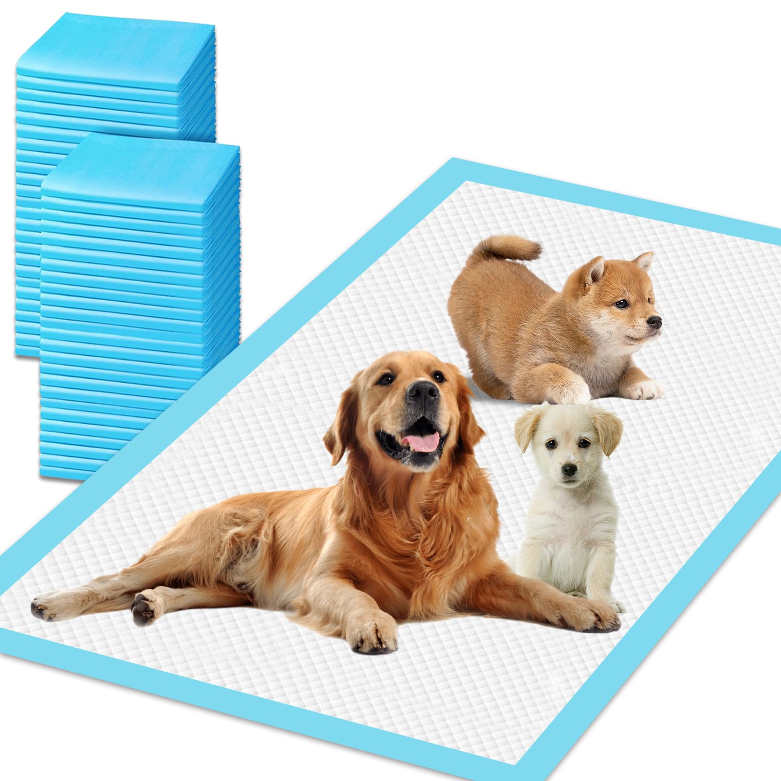 UYDJKLS XXXXL Puppy Pads 31x55 front pack offers broad training surface and protection.