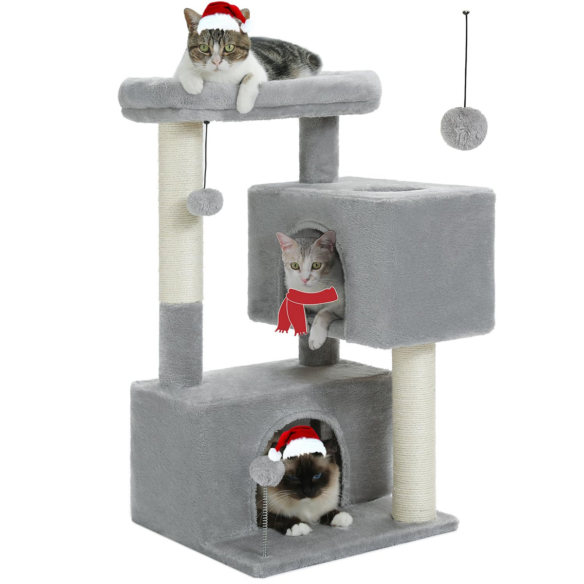 UYMI 32-cat-tree top perch for elevated viewing and lounging