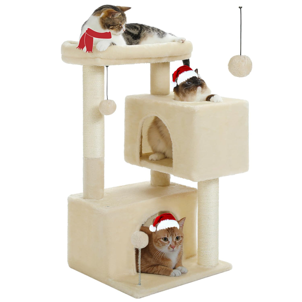 UYMI 32-inch cat tree top perch for elevated cat viewing and resting