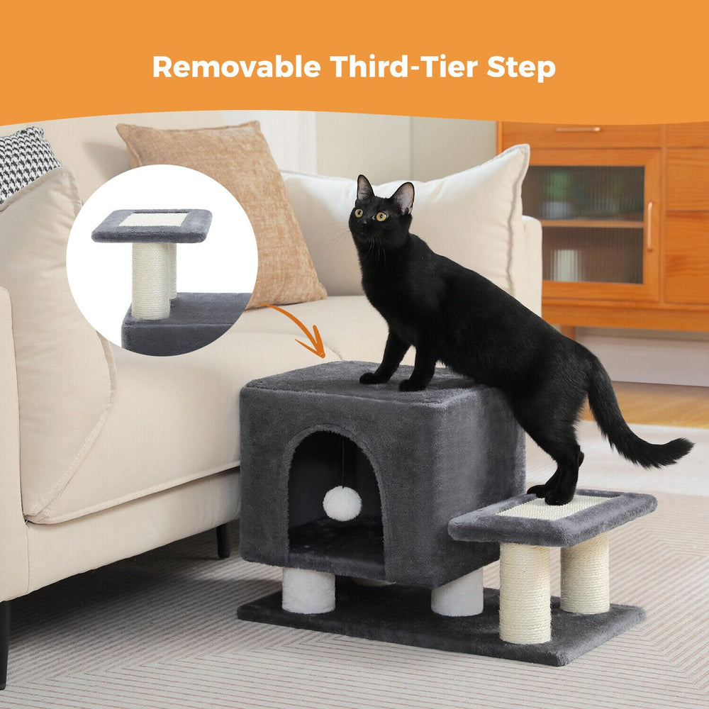 UYMI adjustable third-tier height demonstrates adaptable setup for small pets.