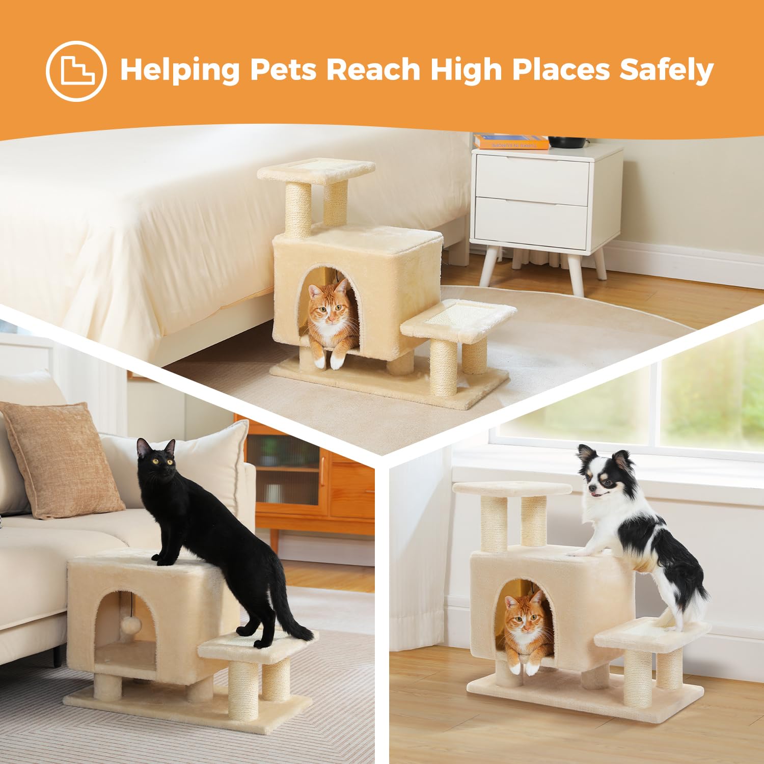 UYMI cat sisal coating promotes healthy scratching and instinctual behavior.