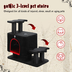 UYMI Gothic 3-in-1 sisal scratching post provides claw-friendly surface.