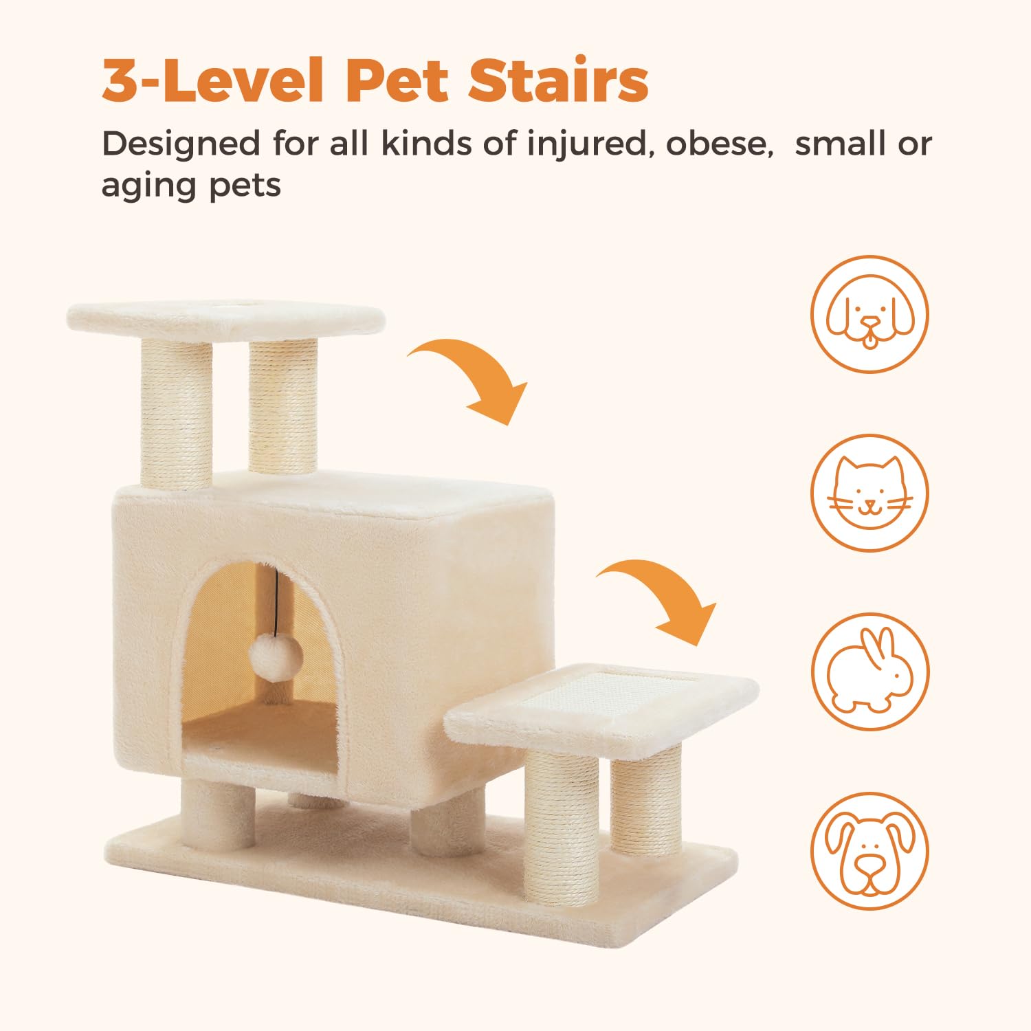 UYMI pet steps provide high-bed access for cats and small dogs.