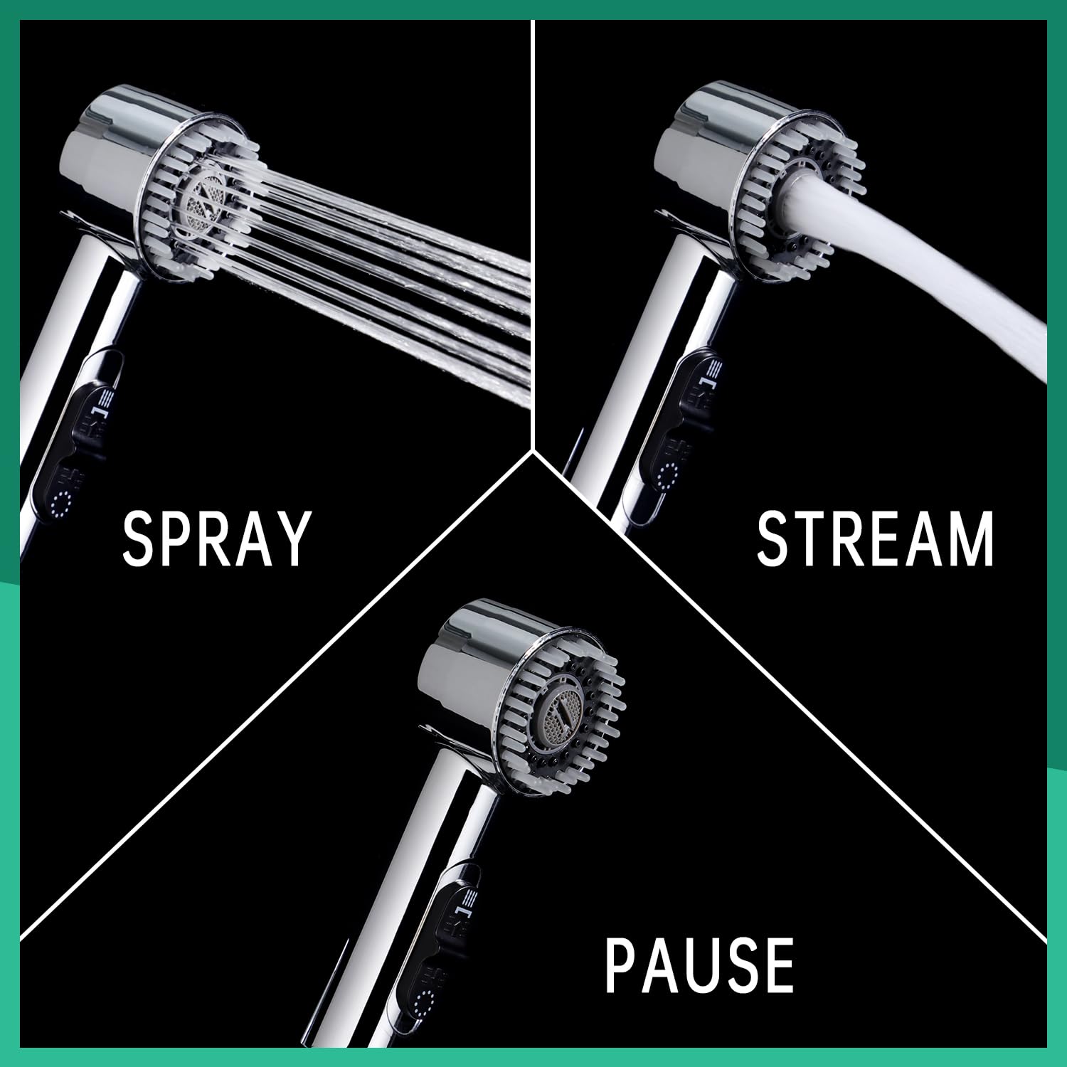 V-Frankness 100-inch hose provides extended reach for comfortable outdoor baths