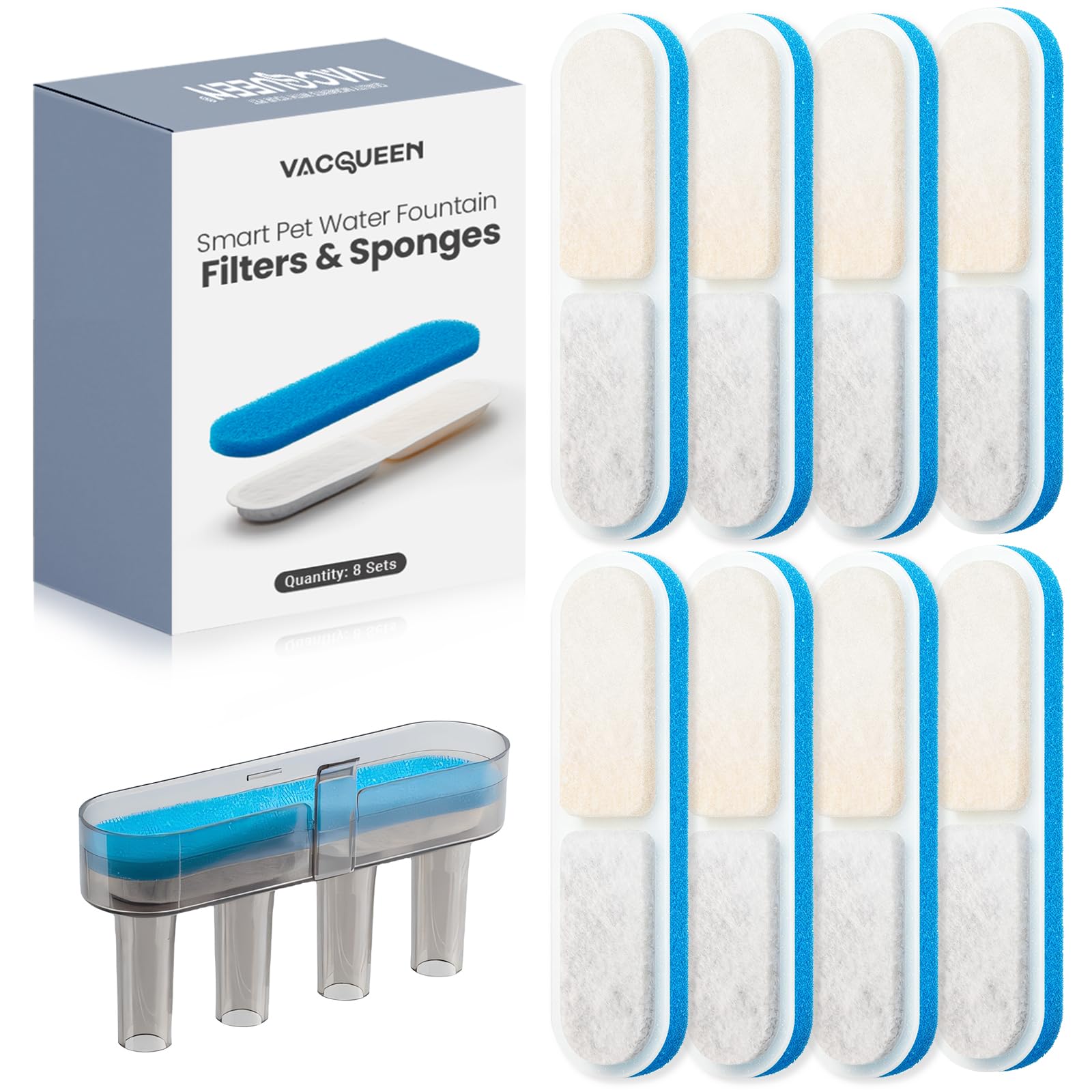 Vacqueen all-in-one accessory kit image showing ready-to-use setup