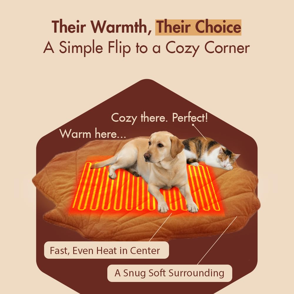 Vagascape 57x47-inch heated pad fits large breeds for year-round comfort.