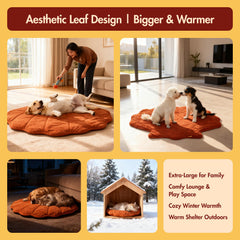 Vagascape clover-pattern cover provides inviting warmth for indoor-outdoor lounging.