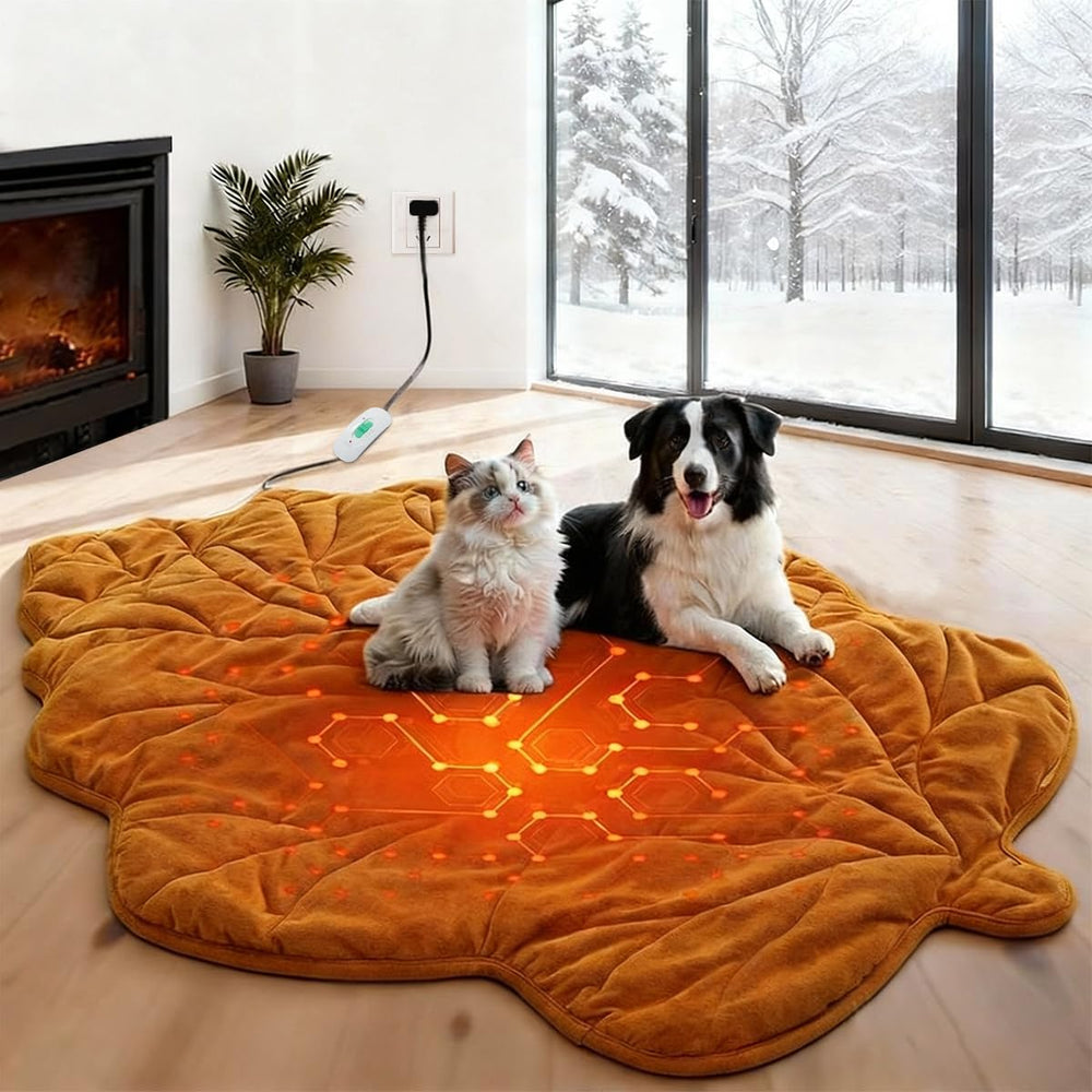 Vagascape leaves cover waterproof shows cozy, durable heating pad for indoor pets