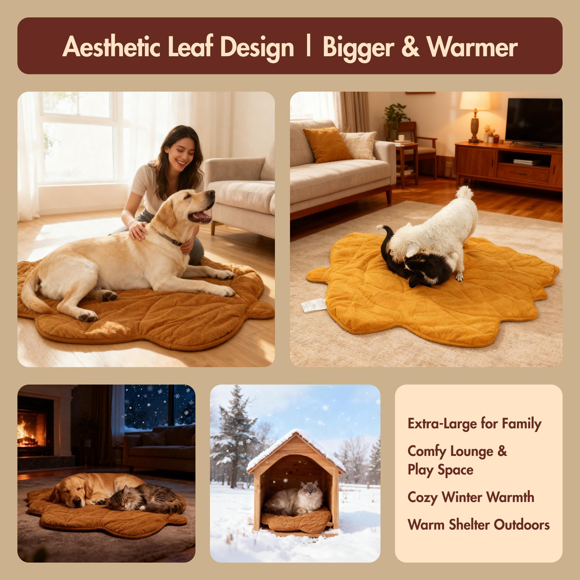 Vagascape yellow leaf cover on 57x47 showing durable, stylish warmth