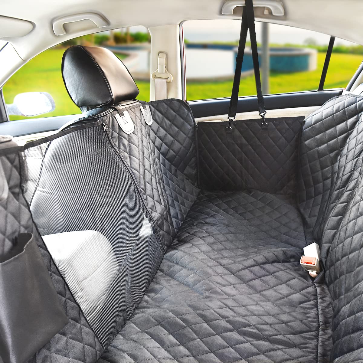 Vailge dog seat cover washable machine-friendly for quick cleanup.