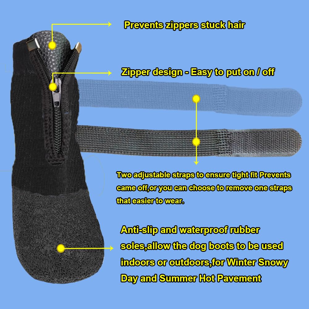 VALFRID anti-slip dog booties on hardwood floor highlight secure traction.