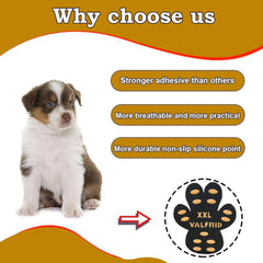 VALFRID dog paw pads packaging showing 15 sets for easy planning