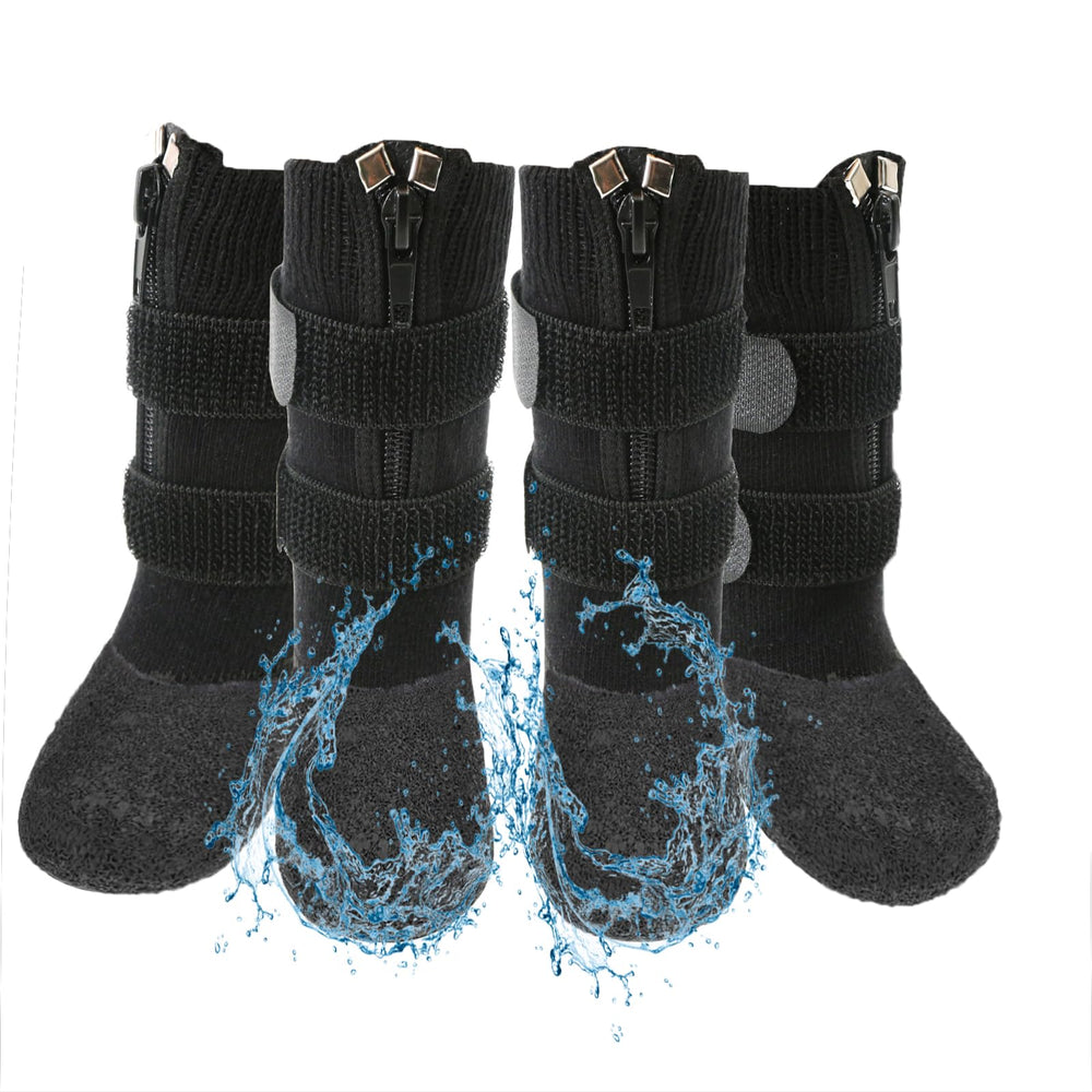 VALFRID waterproof dog boots sole grip on wet surfaces for muddy adventures.
