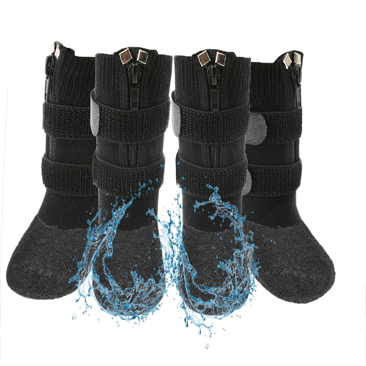 VALFRID waterproof dog boots sole grip on wet surfaces for muddy adventures.