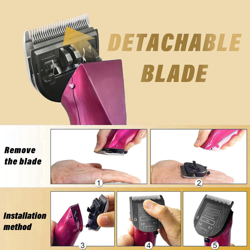 VALLNEI black ergonomic handle image reveals comfortable grip during grooming.