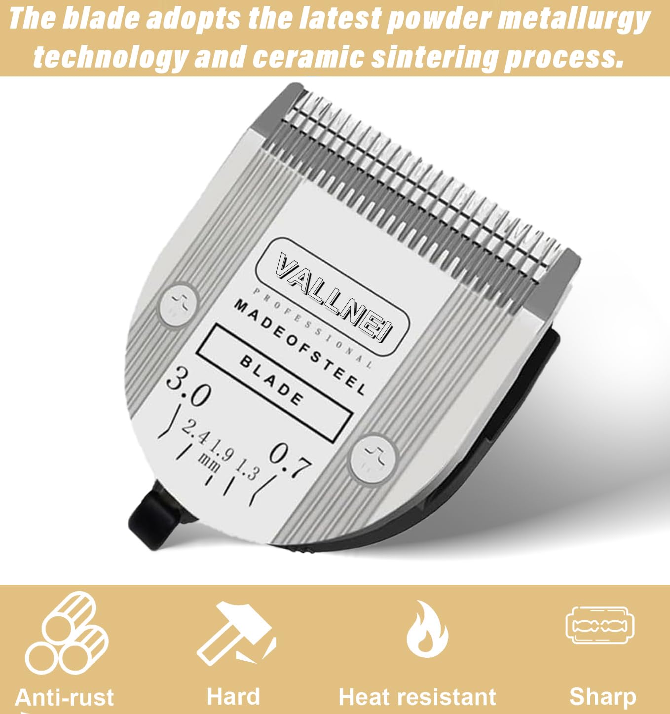 VALLNEI clipper front view highlights sleek design and ergonomic handling for precise trims