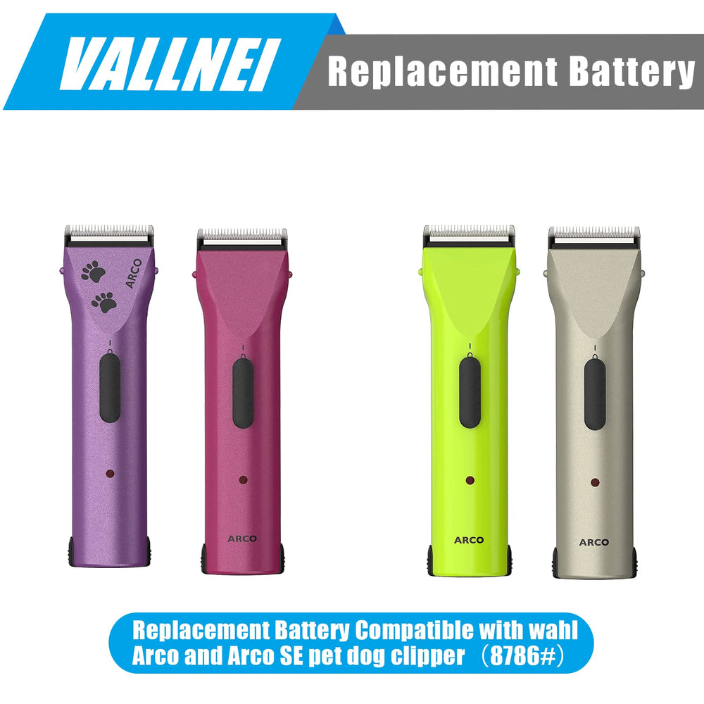 VALLNEI two-pack battery for Wahl Arco series, reliable power for busy grooming days