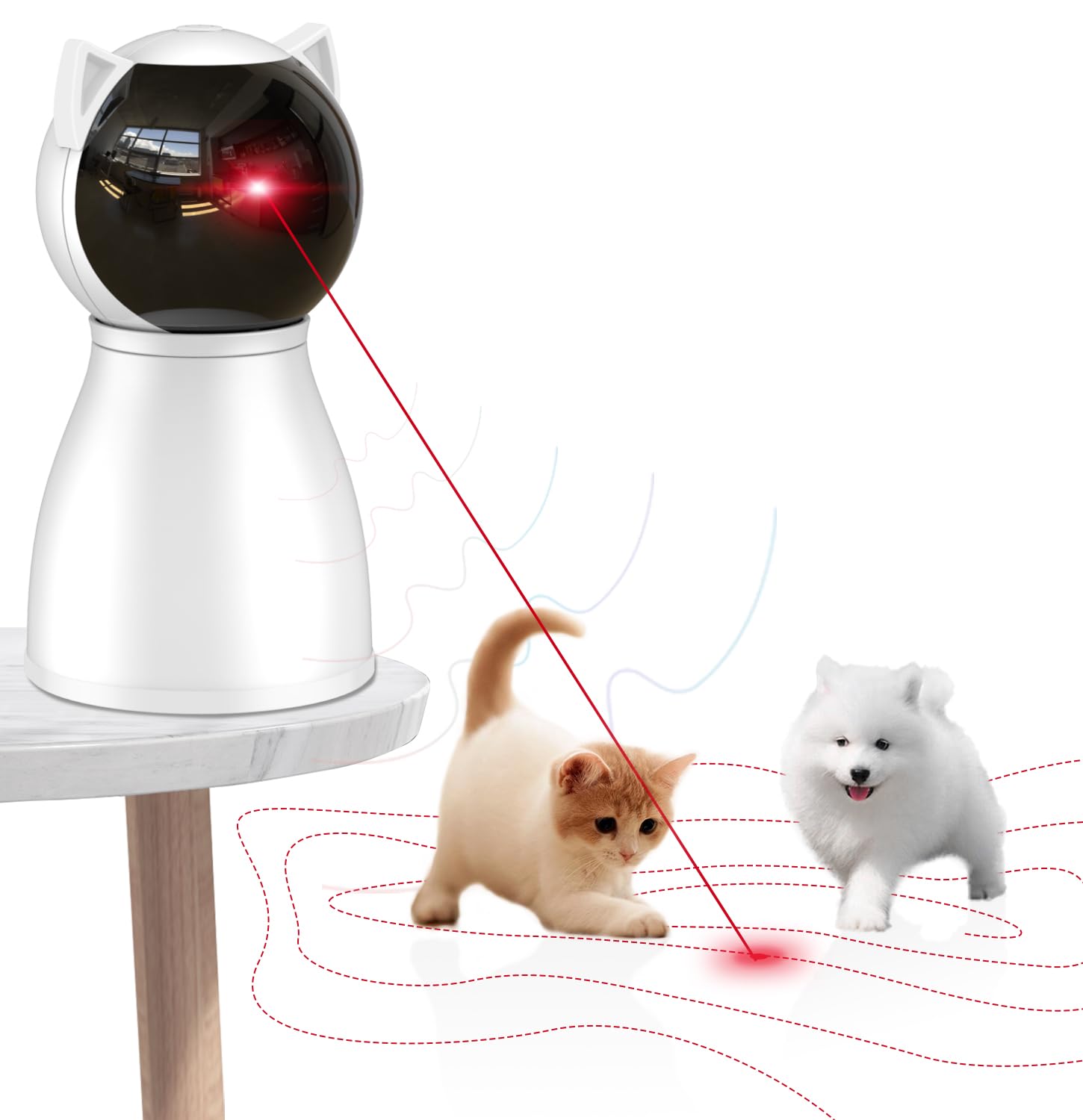 Valonii Cat Laser Toy real random head delivering engaging, unpredictable play for indoor cats.
