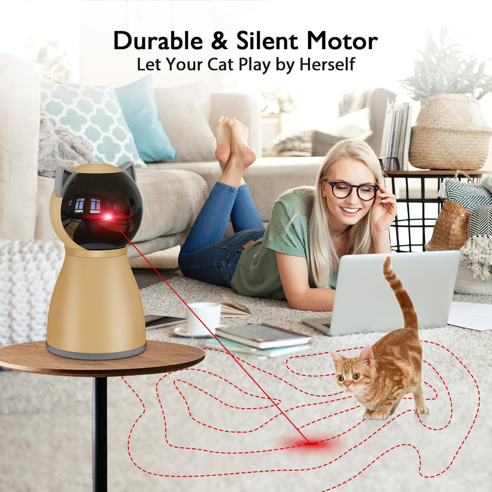 Valonii cat laser toy silent dual motor keeps pets engaged without noisy interruptions.